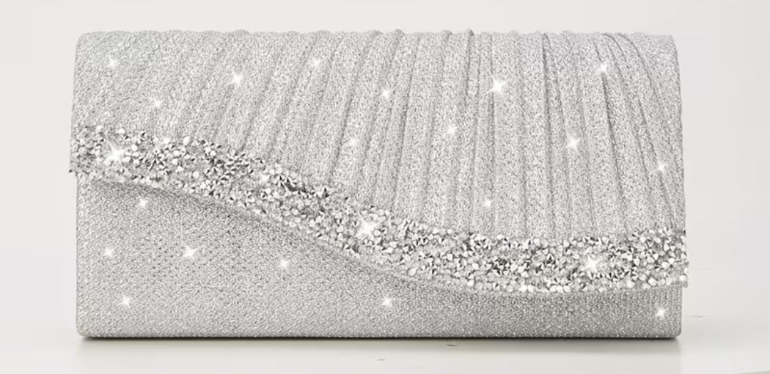 Sparkle Silver Clutch