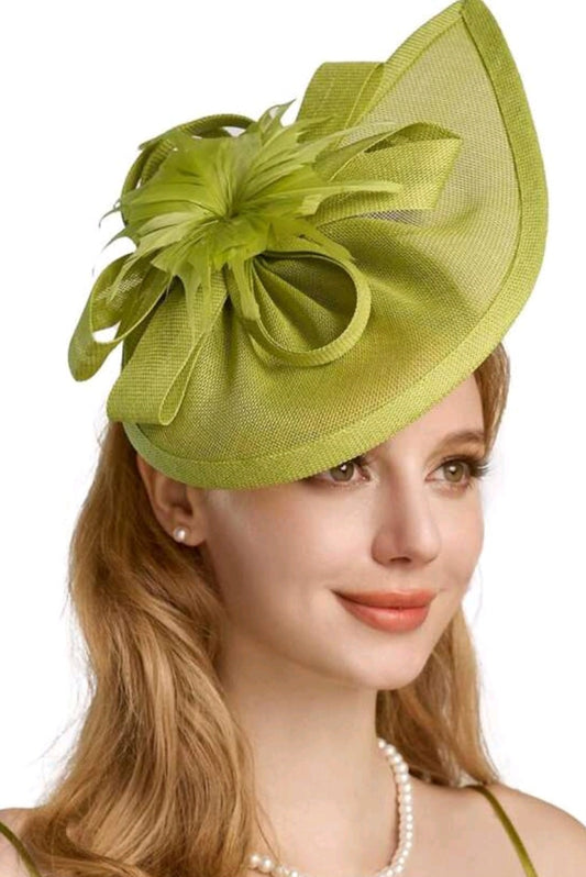 Pale Olive Fascinator Hat