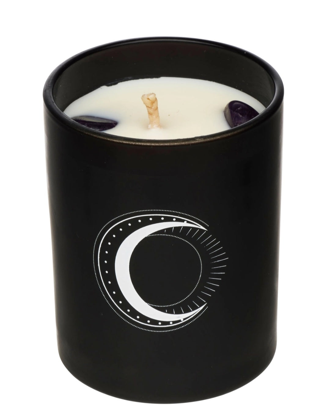 Sandalwood & Vanilla Soy Candle with Quartz