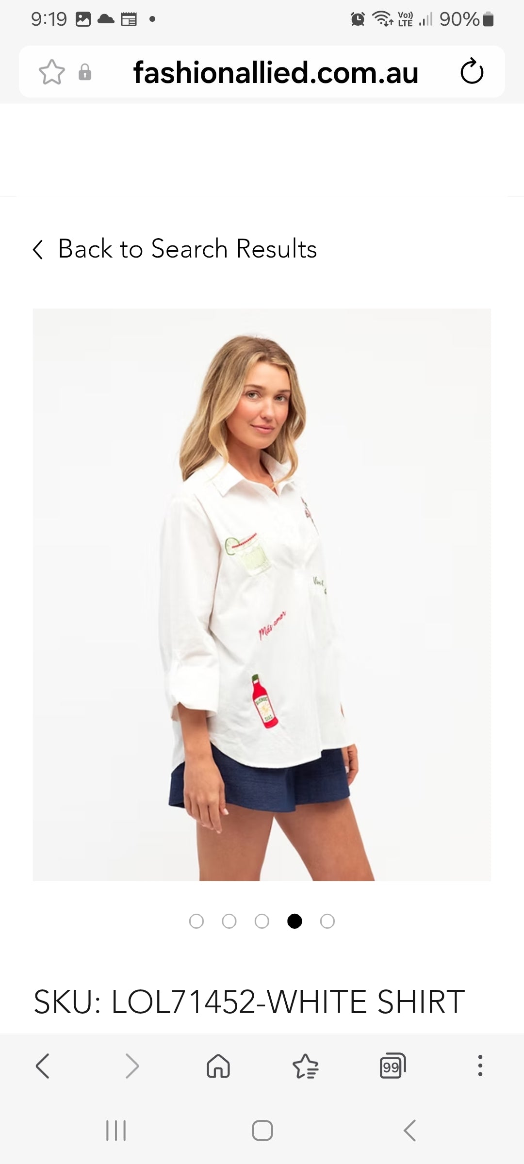 Mas Amore White Patch Shirt