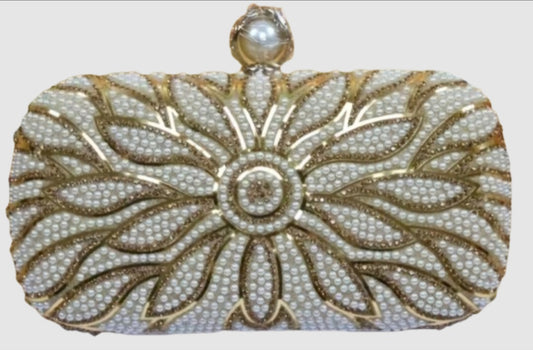 Pearl & Gold Clutch Bag