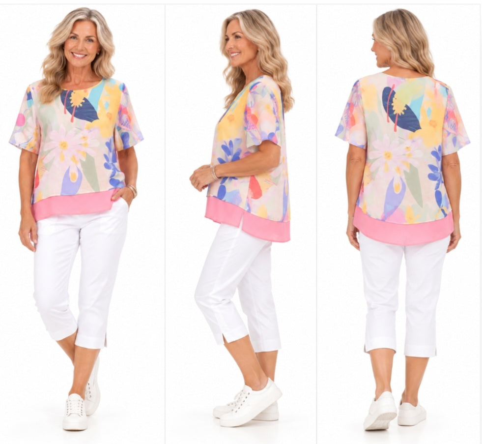Watercolour Floral Top