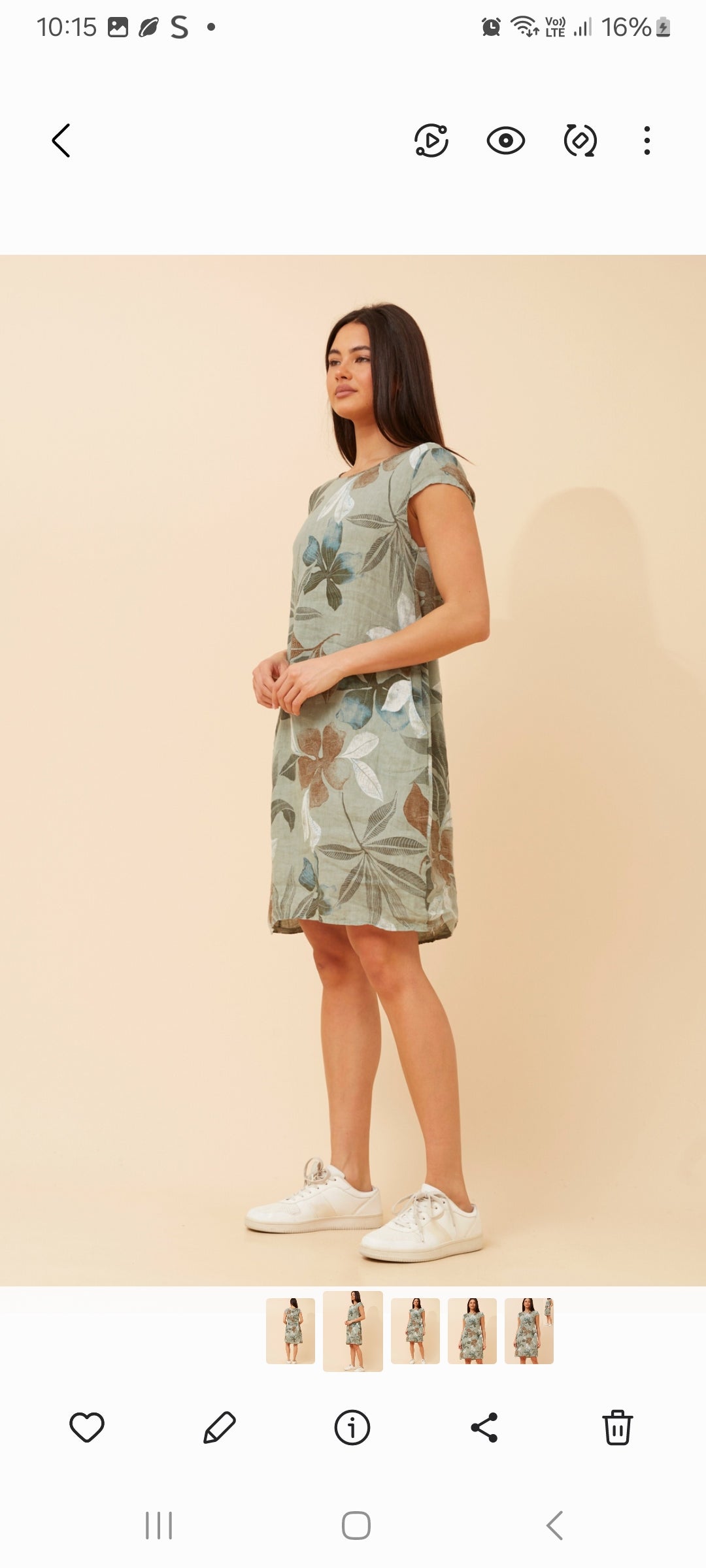 Audrey Linen Leaf Dress