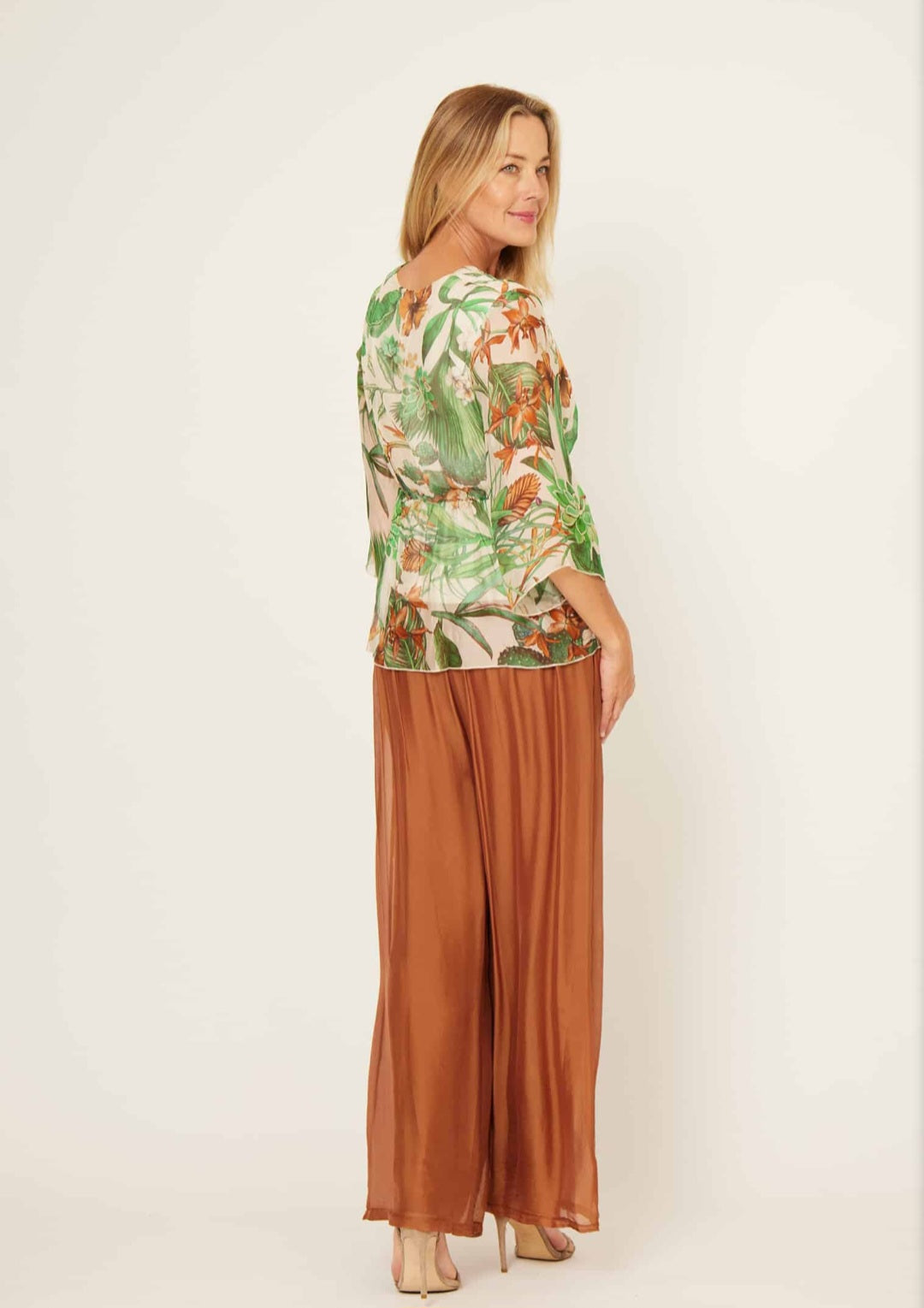 Silk Blend Floral Top