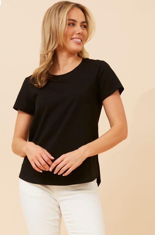 Black Cotton T-Shirt
