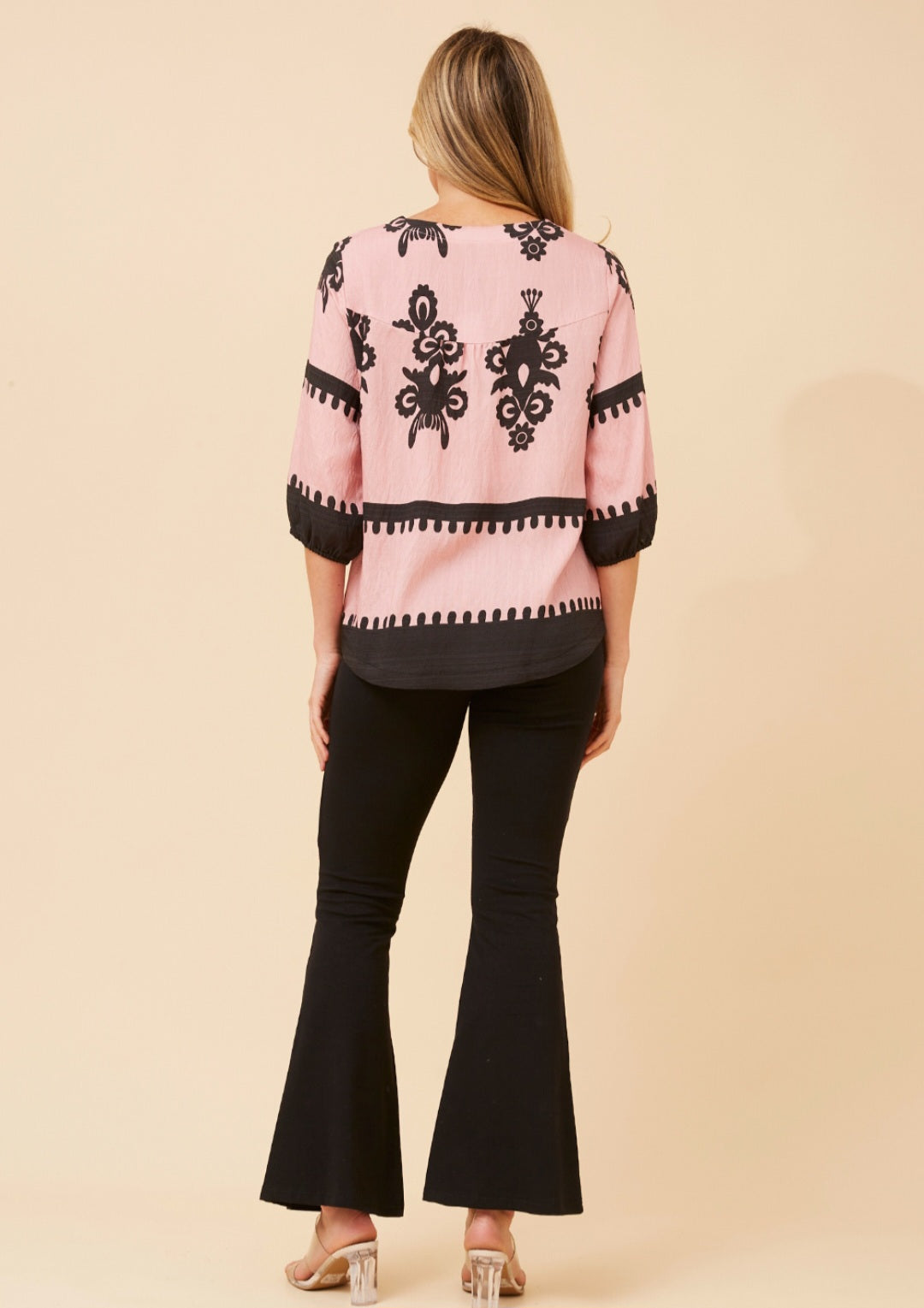 Stacey Top Pink & Black