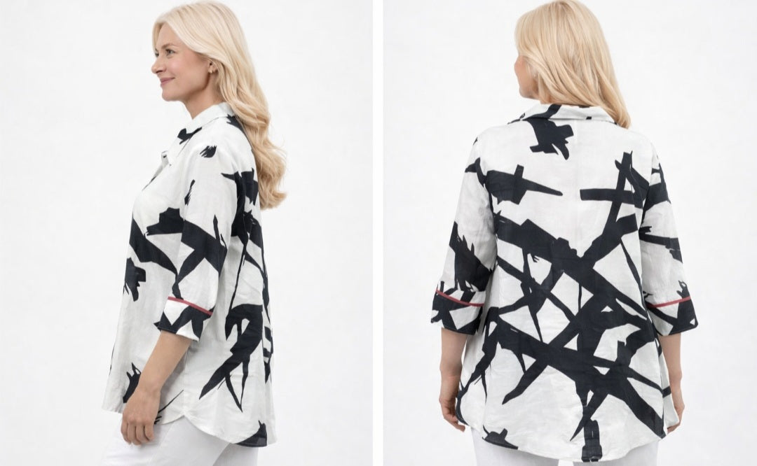 Abstract Print Shirt/Jacket