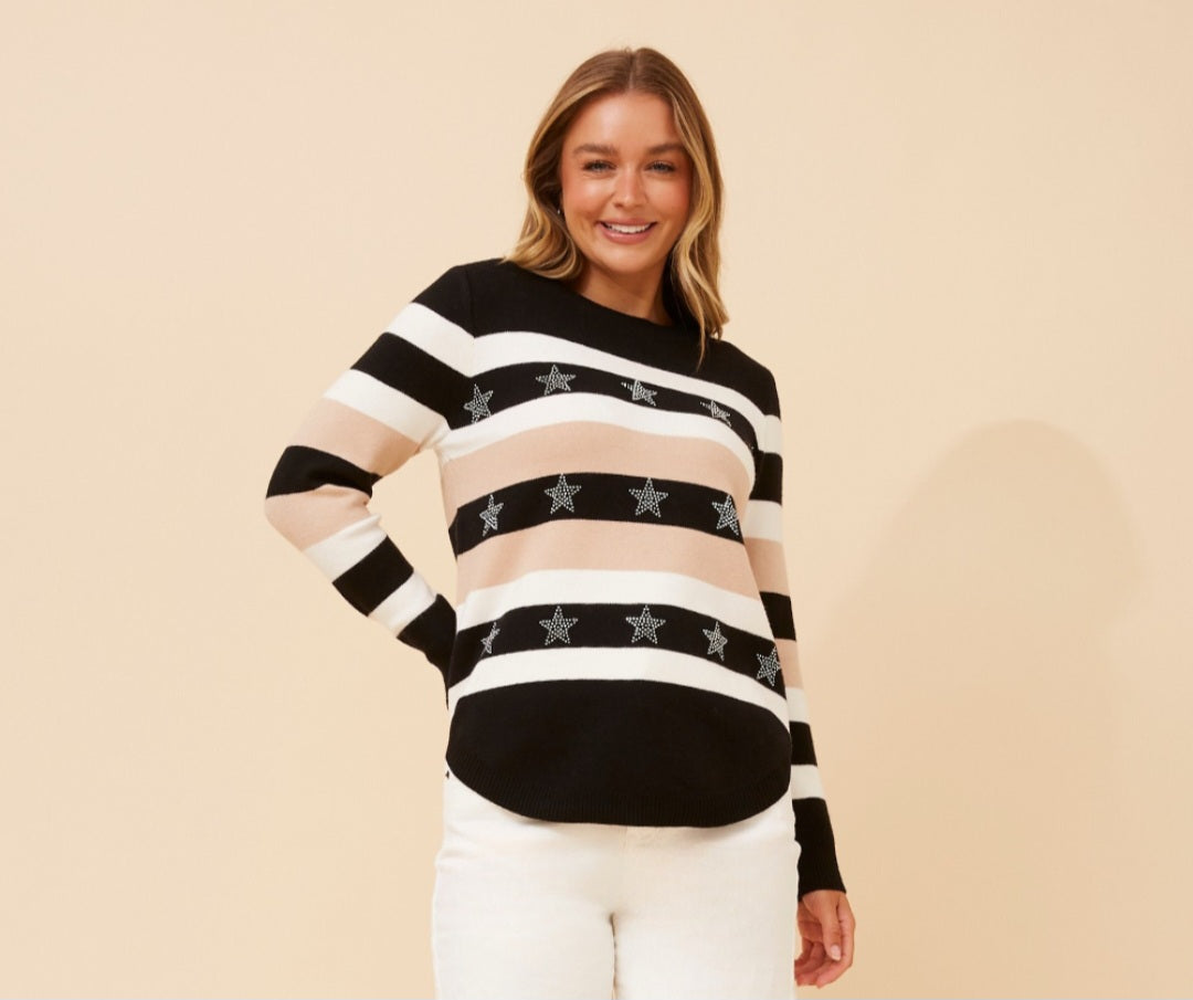 Star Striped Pullover/Knit