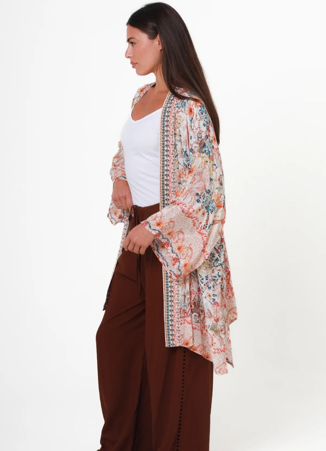 Peacock Feather Kimono