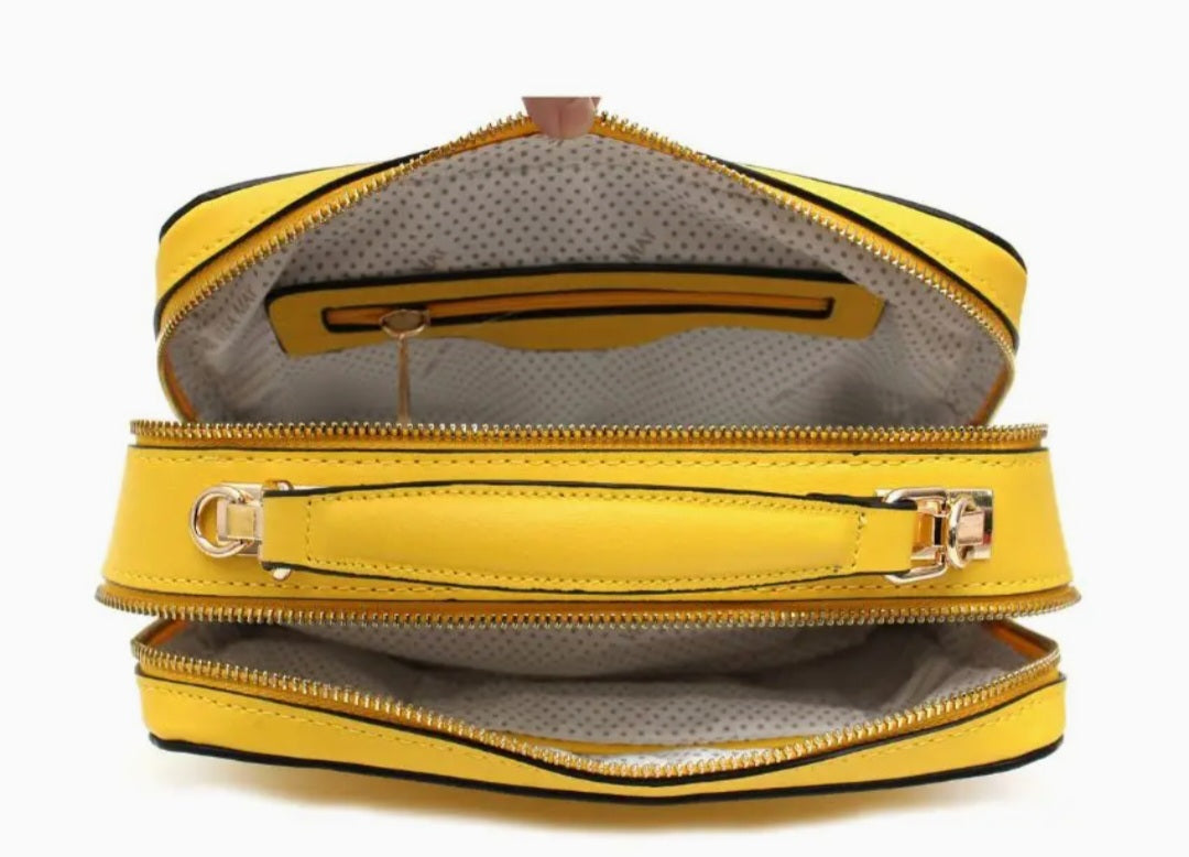Twila Yellow Vera May Vegan Leather Handbag