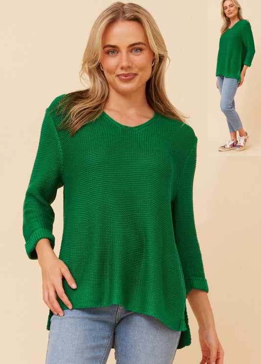 Green Knit with Side Splits
