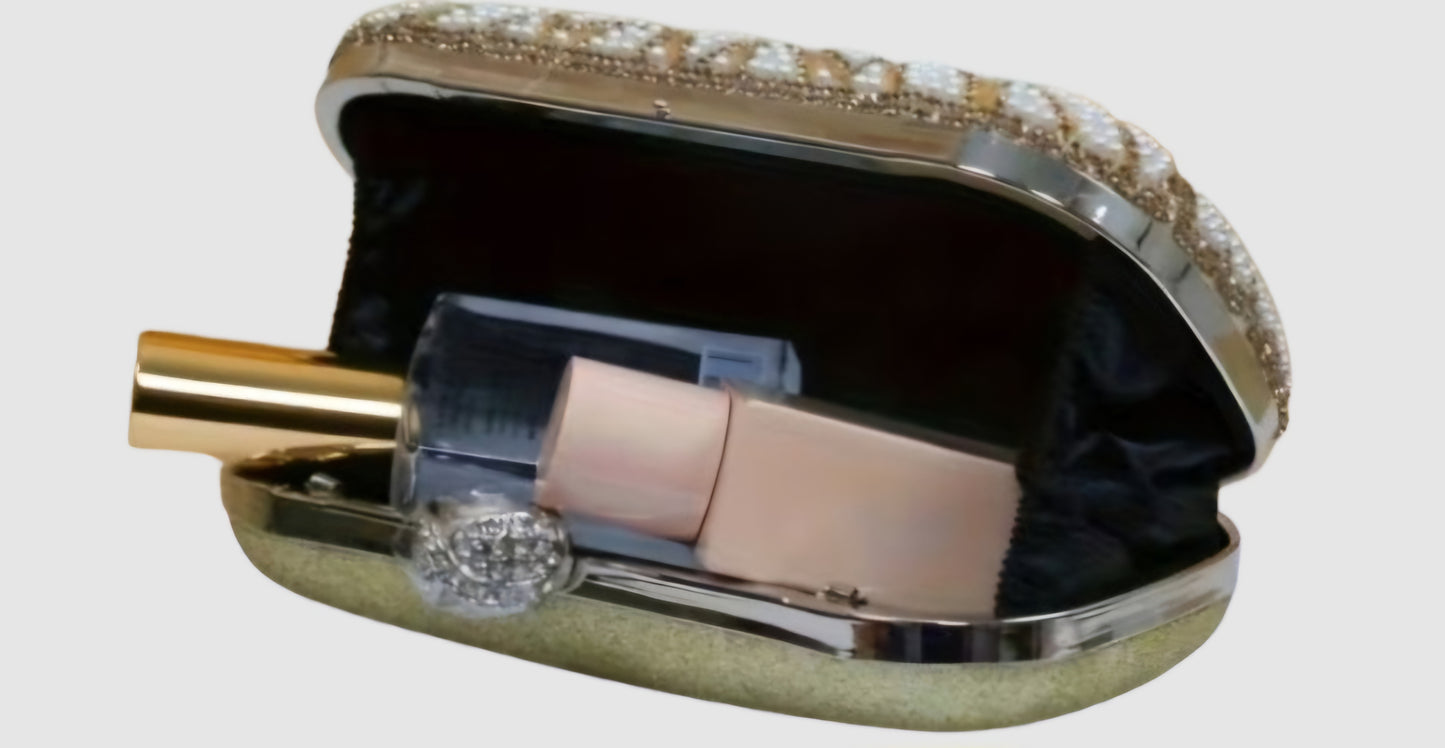 Pearl & Gold Clutch Bag