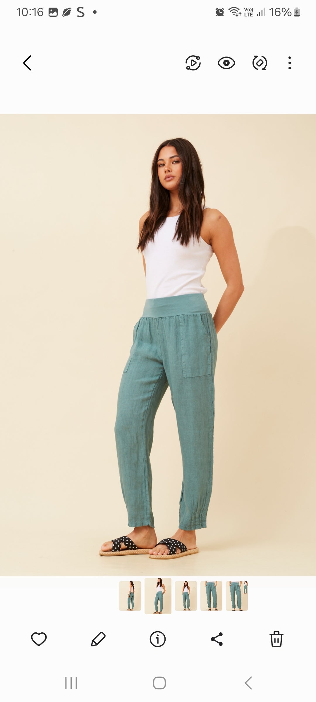Linen Tapered Leg pants