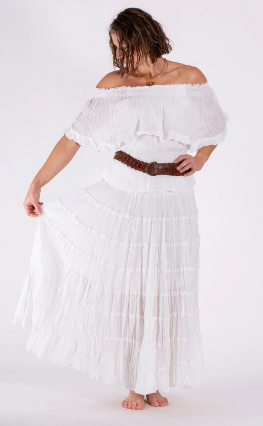 Ombak Tiered Lined Skirt