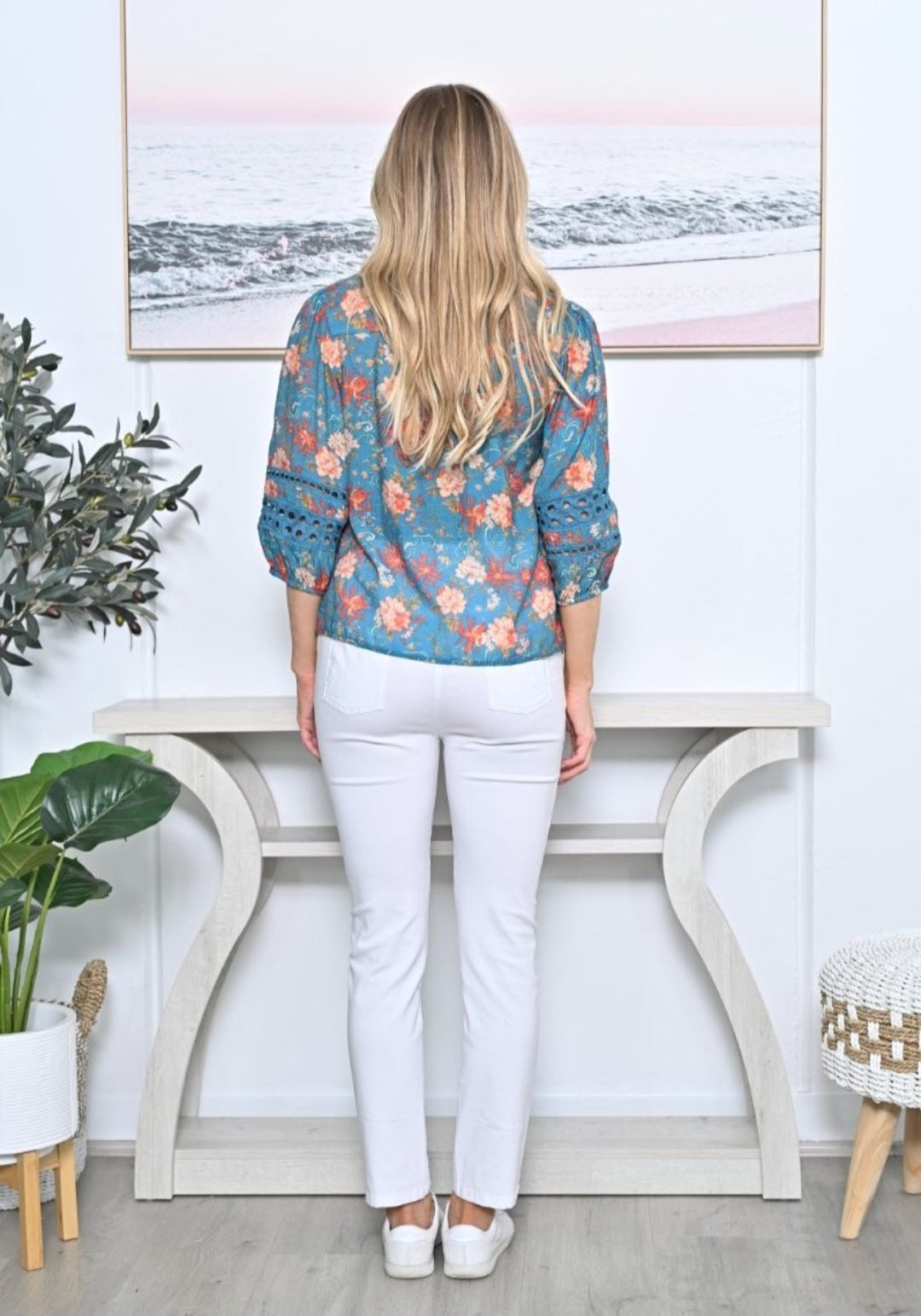 Blue Flower Blouse