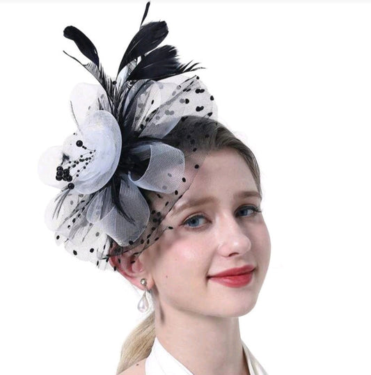 Black & White Fascinator