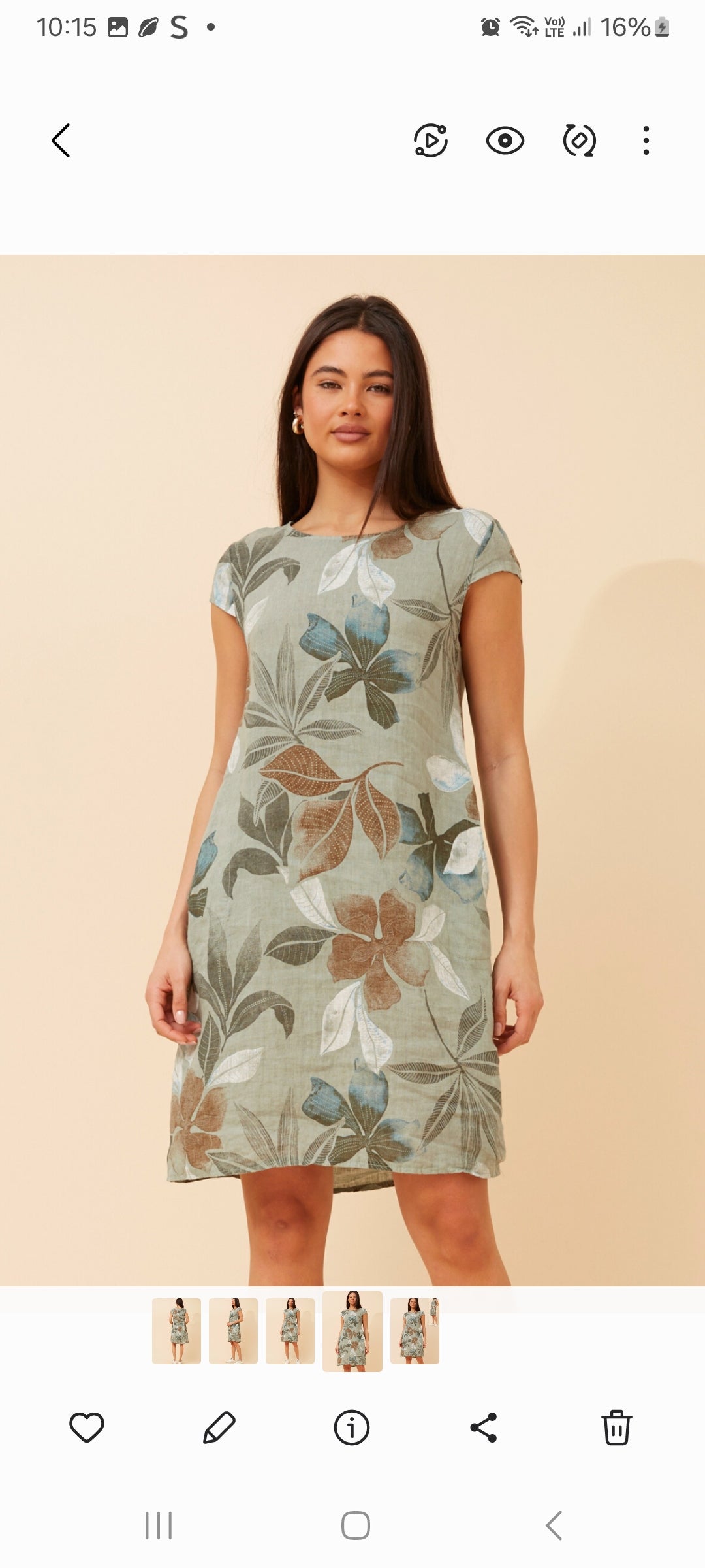 Audrey Linen Leaf Dress