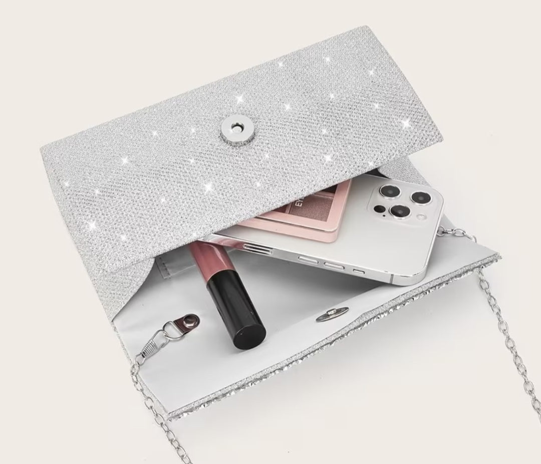 Sparkle Silver Clutch