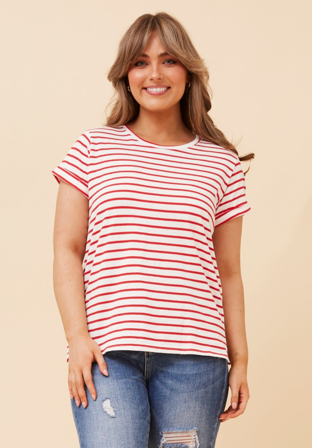 Red & White Tee