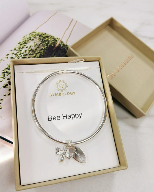 Bee Happy Silver Bracelet