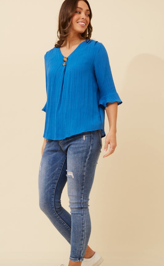 Rue Blue Top