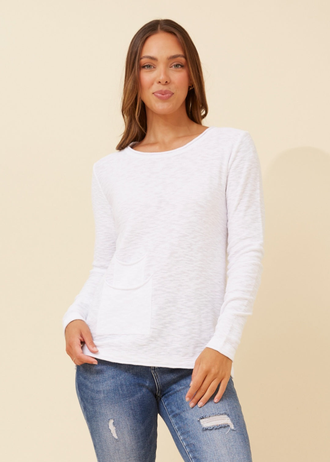 Cotton Knit Top White