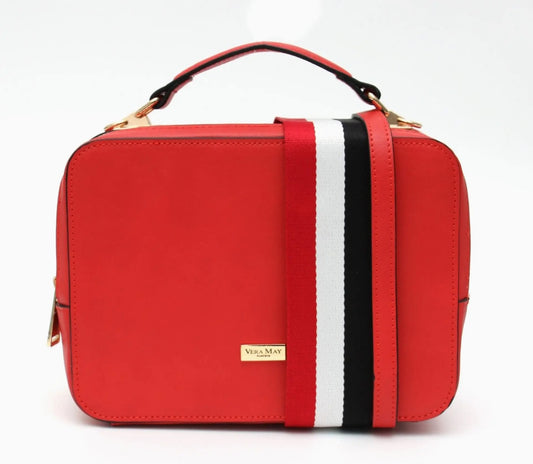 Twila Red Vera May Vegan Leather Handbag