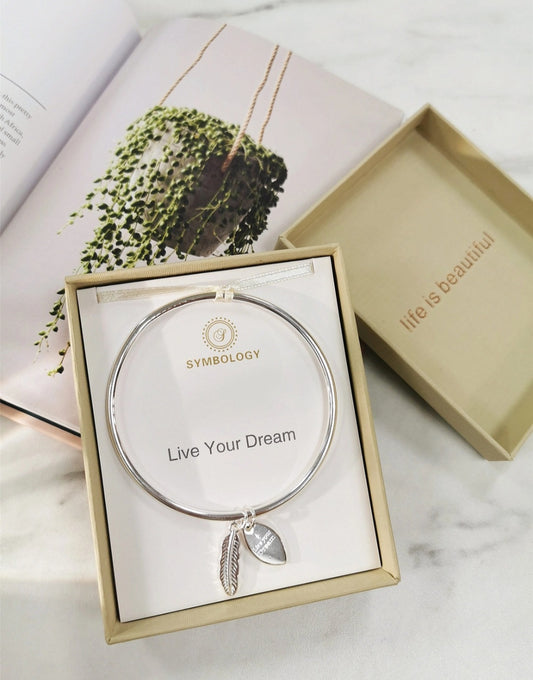 Live Your Dream Silver Bracelet