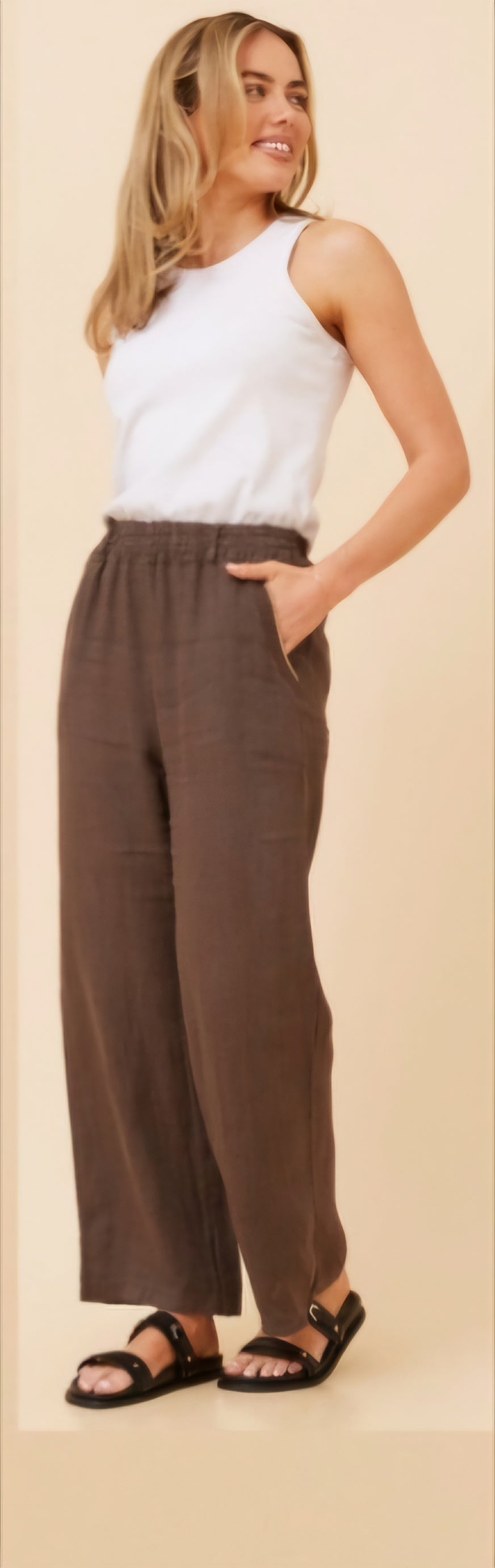 Chocolate Linen Pants