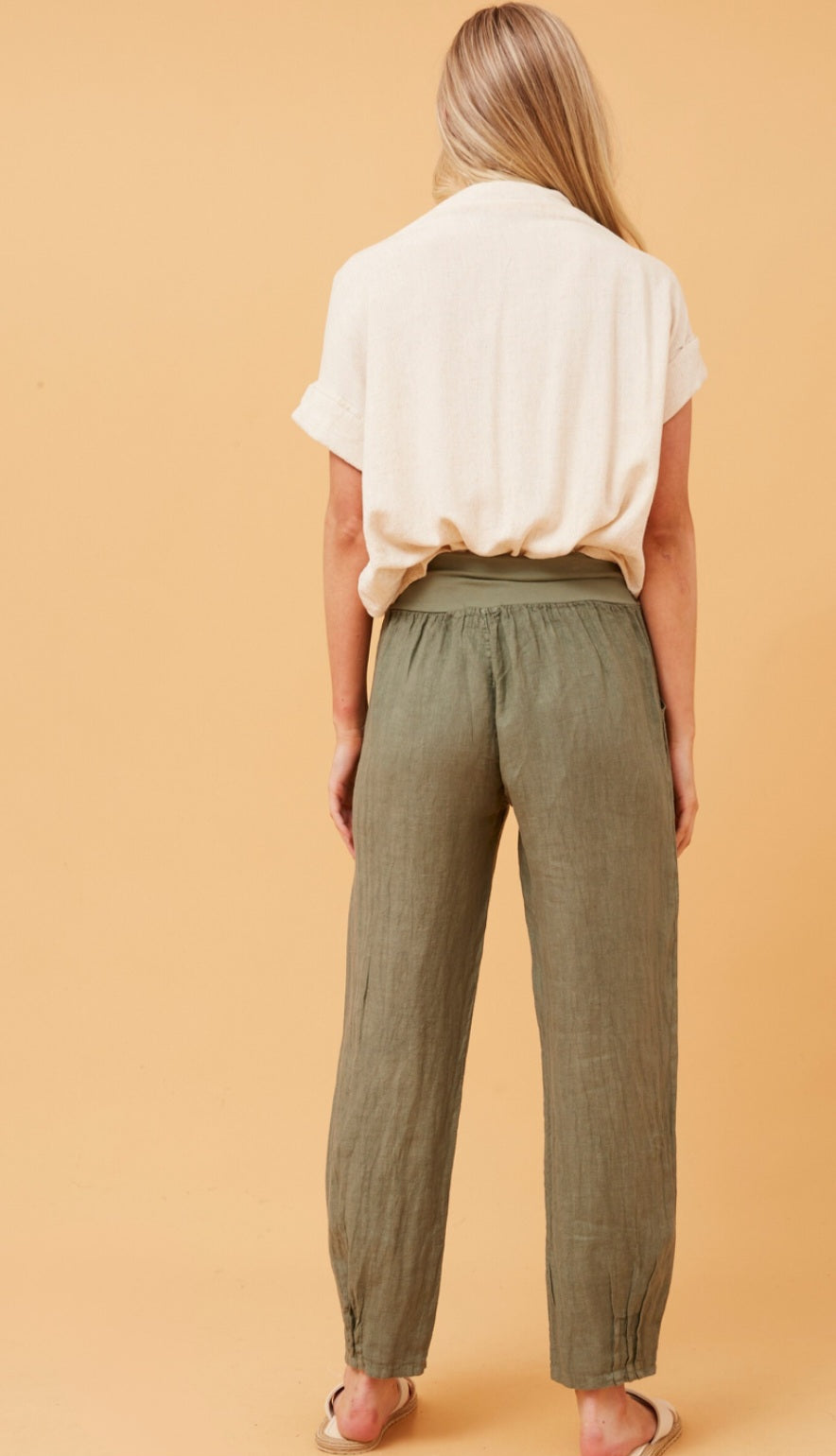 Khaki Linen Pants