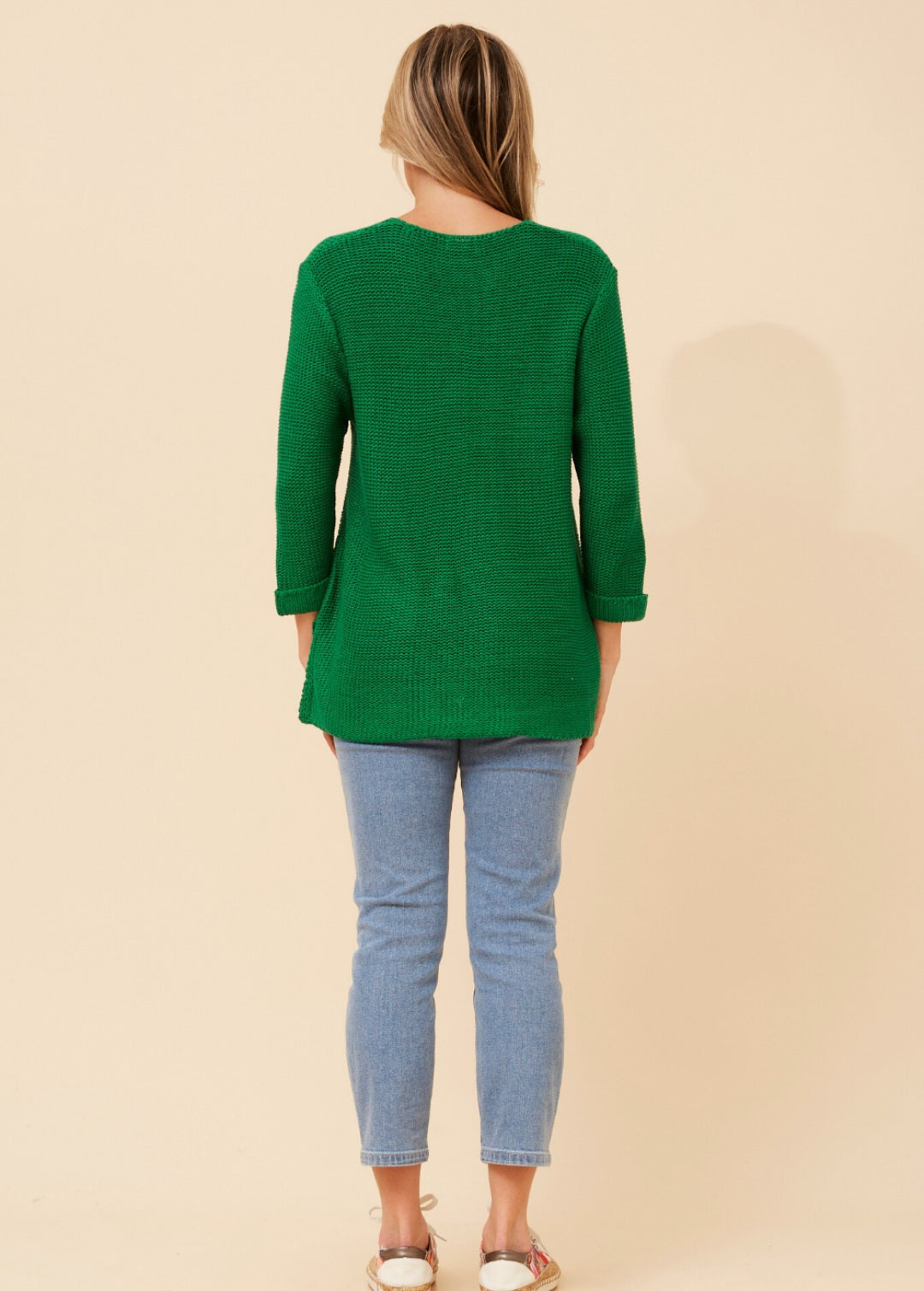 Green Knit with Side Splits