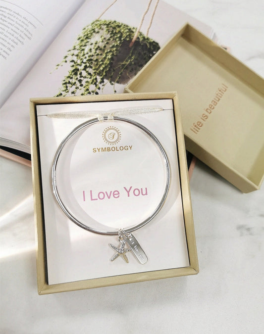 I Love You Silver Bracelet