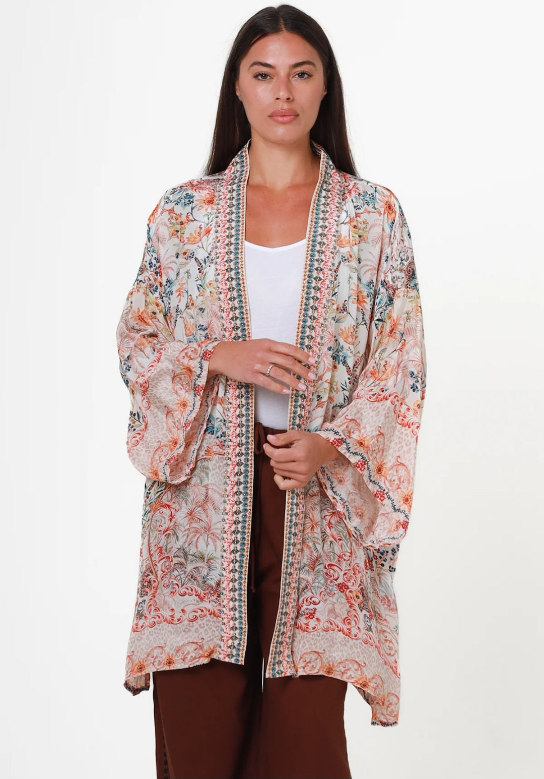Peacock Feather Kimono