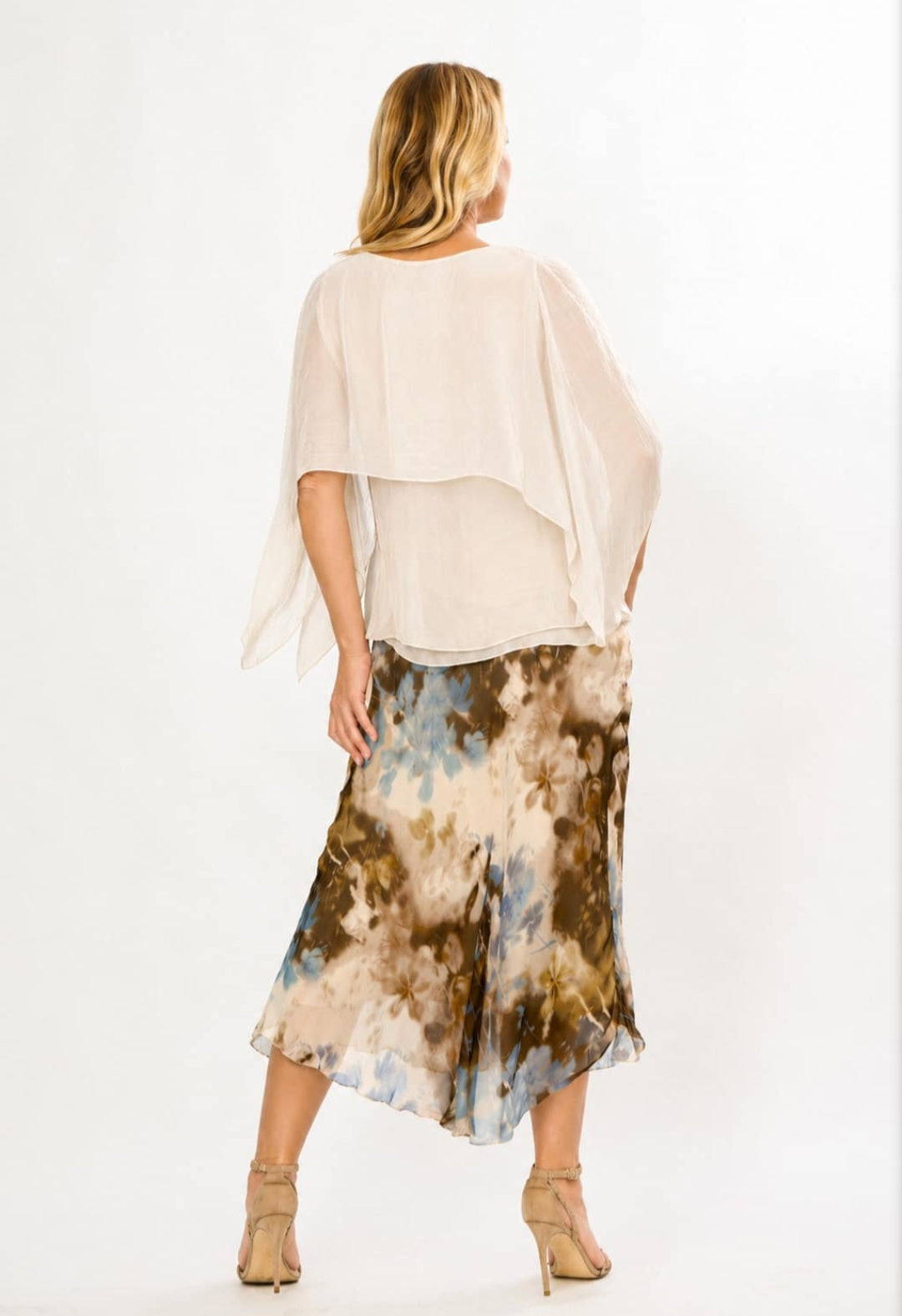 Bias Cut Silk Blend Skirt