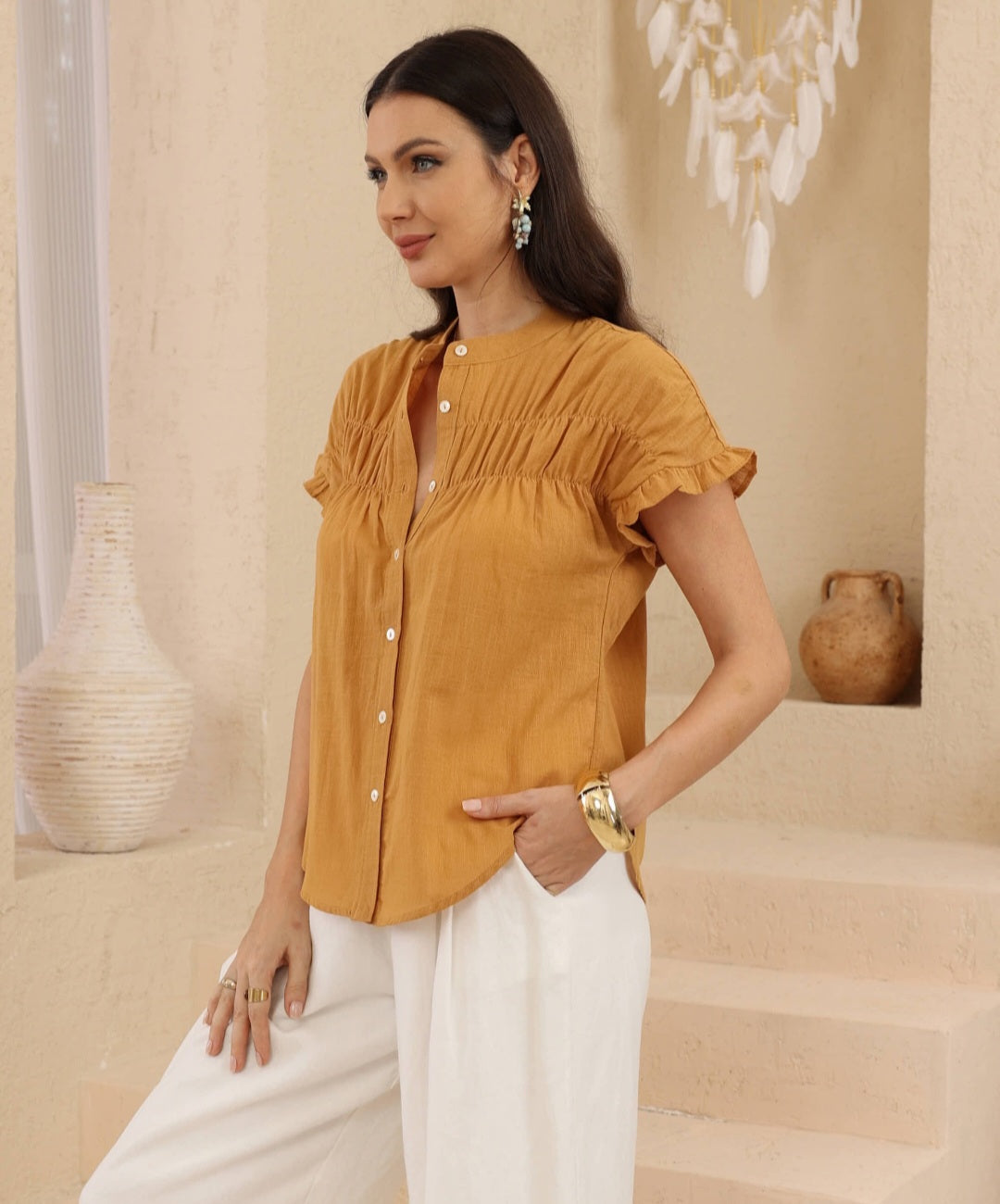 Mustard Cotton Shirt