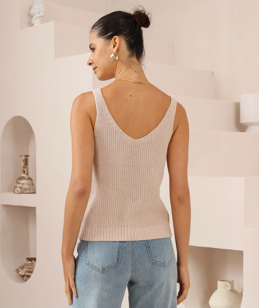 Stone Knit Singlet Top