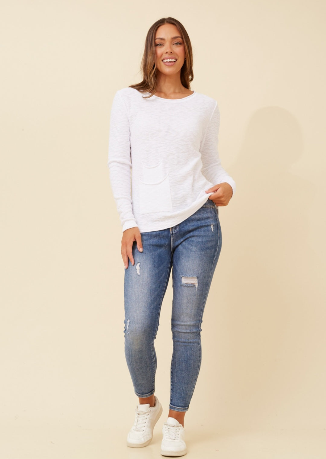 Cotton Knit Top White