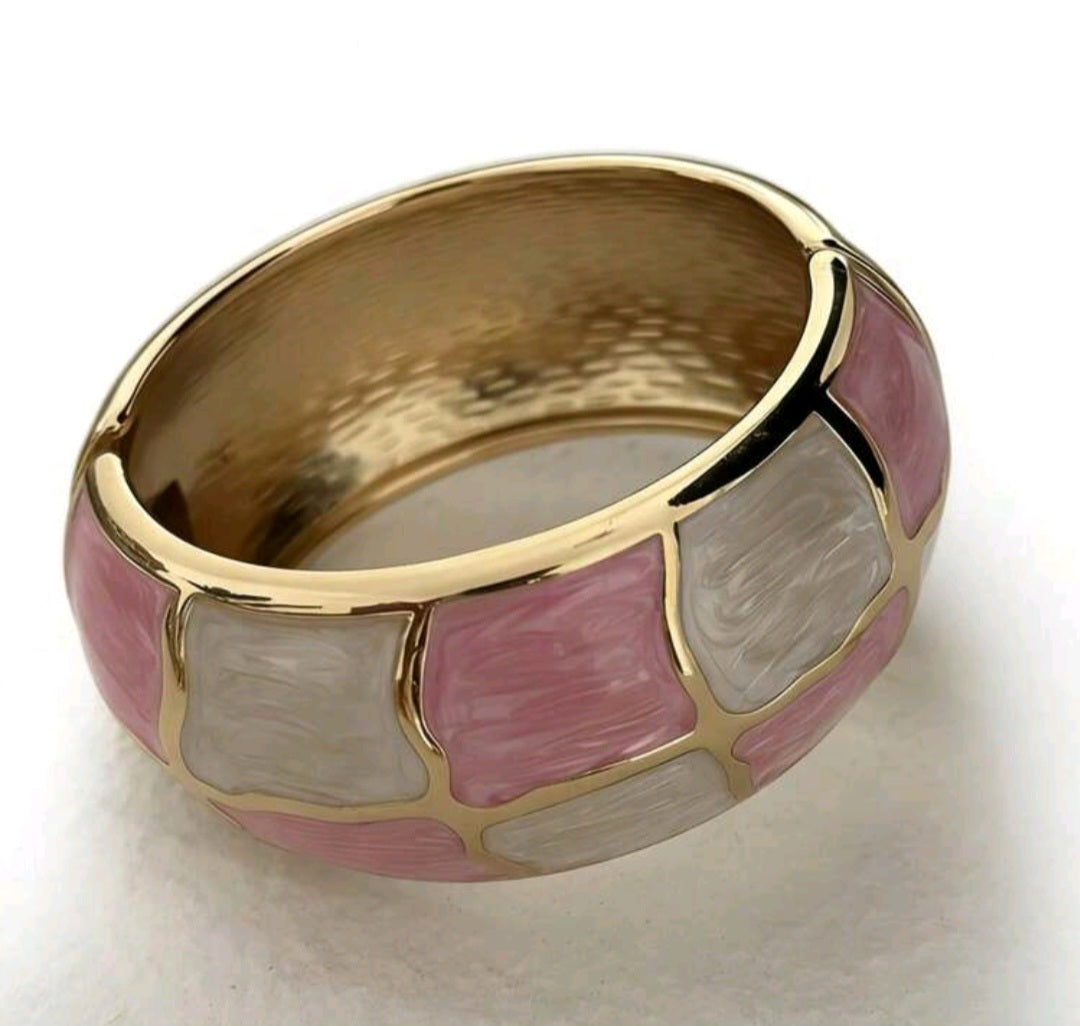 Pink White & Gold Bangle