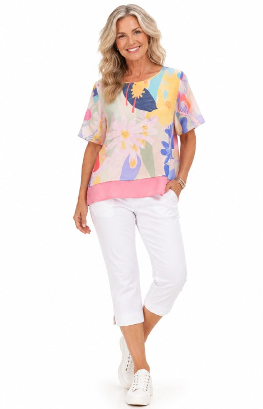 Watercolour Floral Top