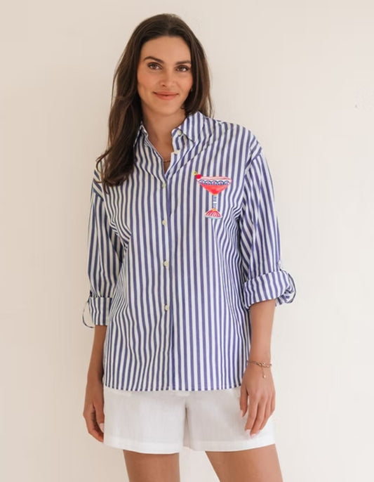 Blue & White Striped Shirt