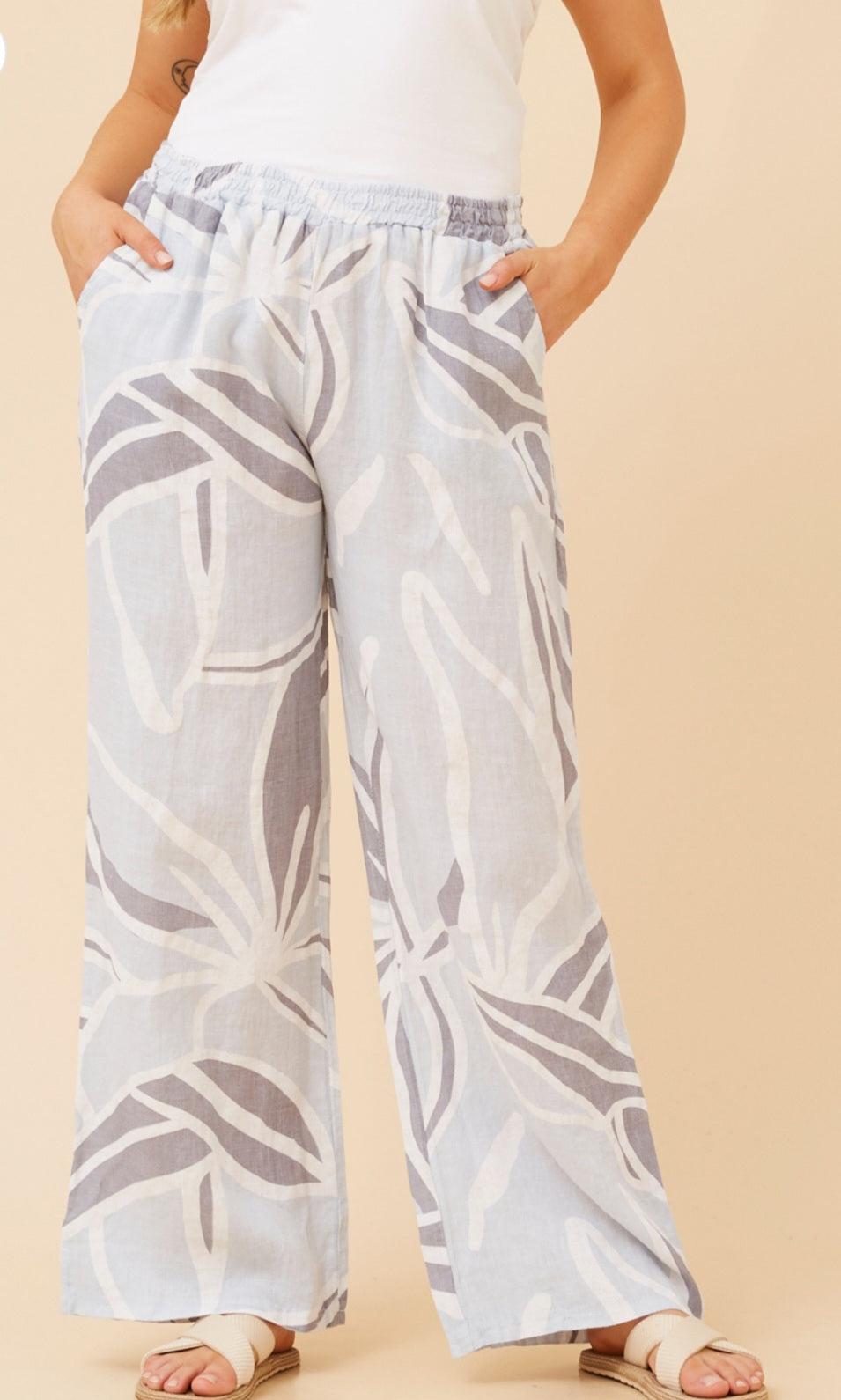 Linen Grey Toned Pants