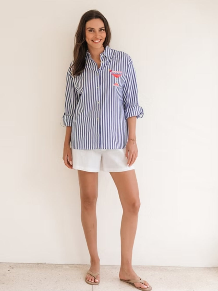 Blue & White Striped Shirt