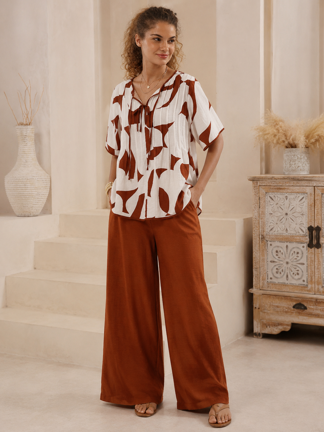 Abstract Print Blouse