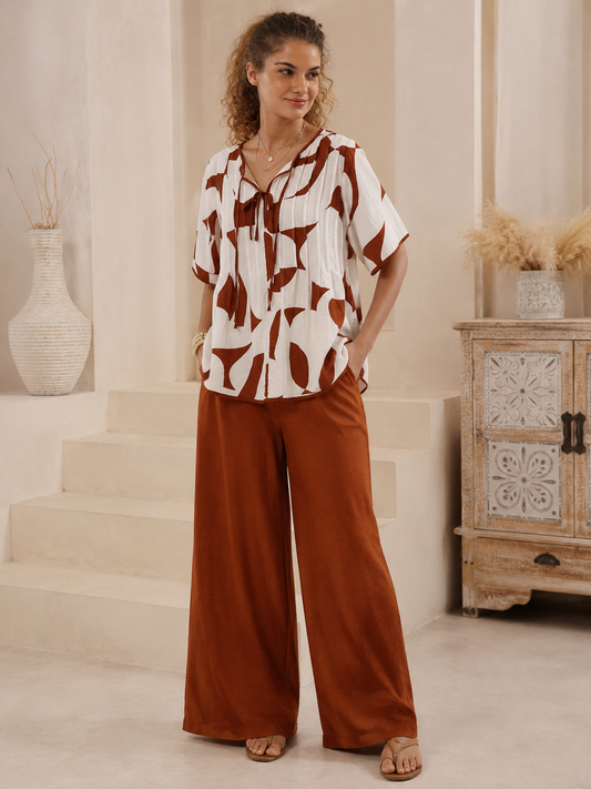 Abstract Print Blouse
