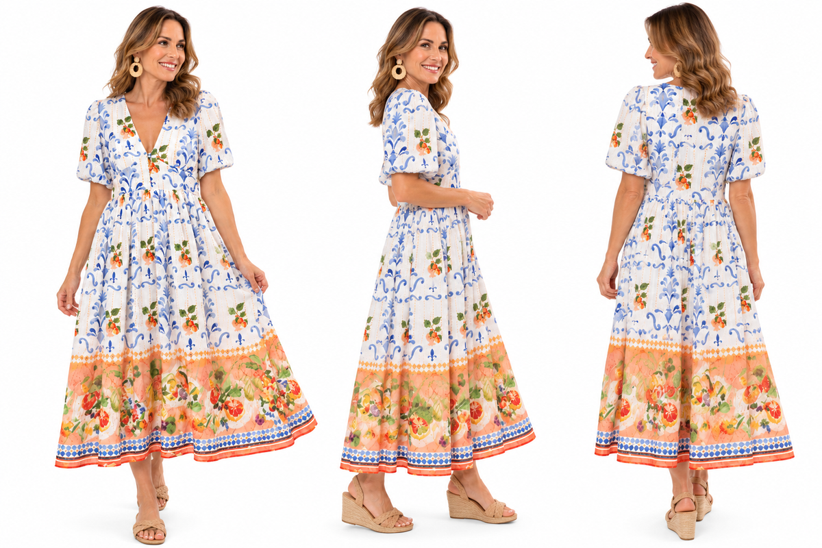 Greek Isle Vibes Lined Dress
