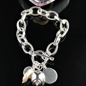 Silver Fob Bracelet with Adornments