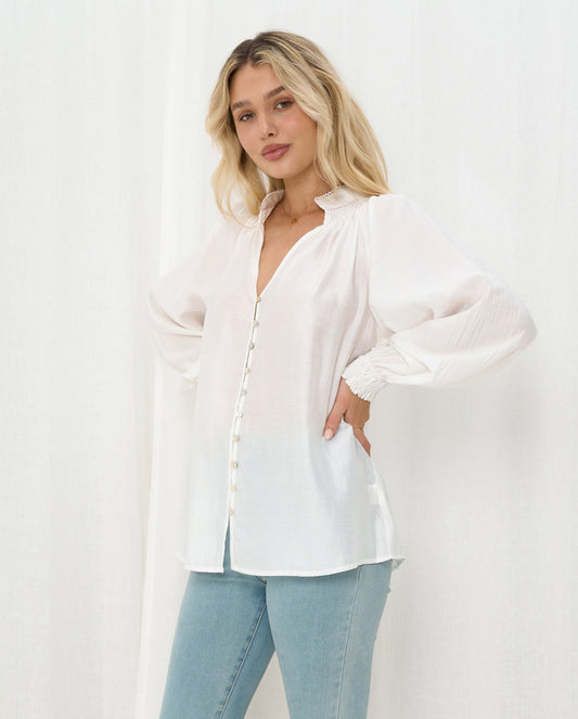 White Blouse Shirt