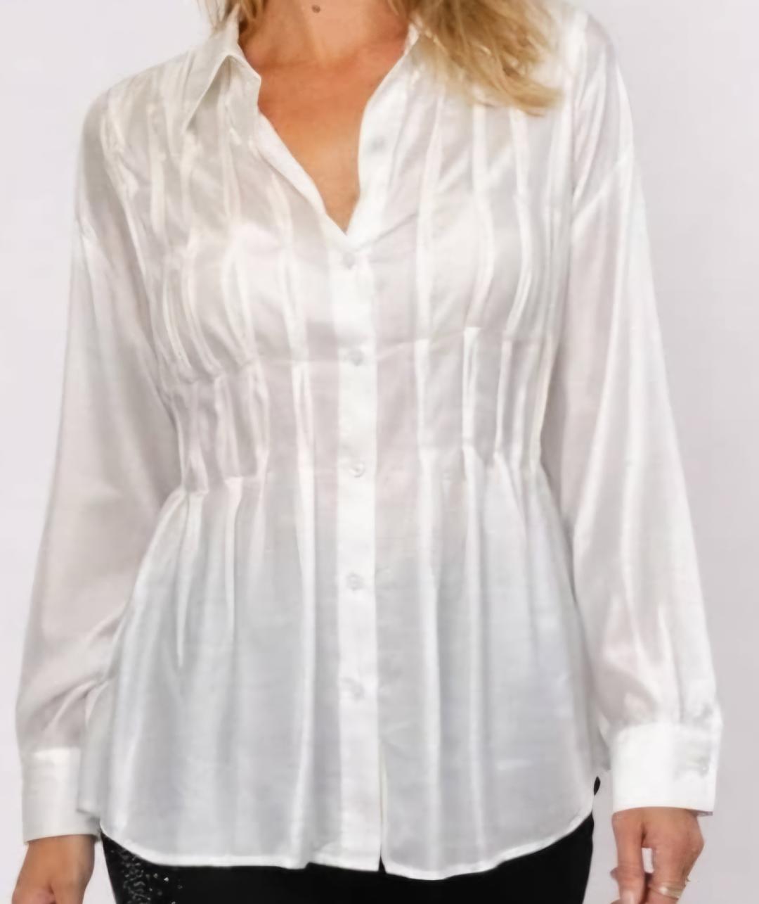 The No-Bulk Layering Shirt (White Tencel)